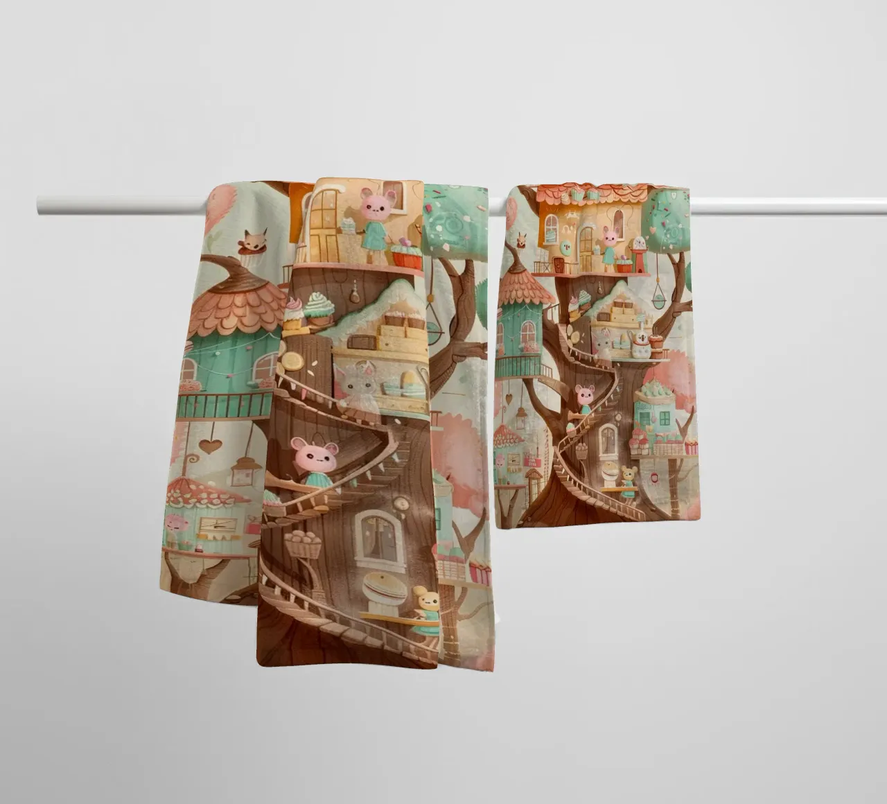 Whimsical Treehouse Bakery asciugamano da bagno da wonderfolk