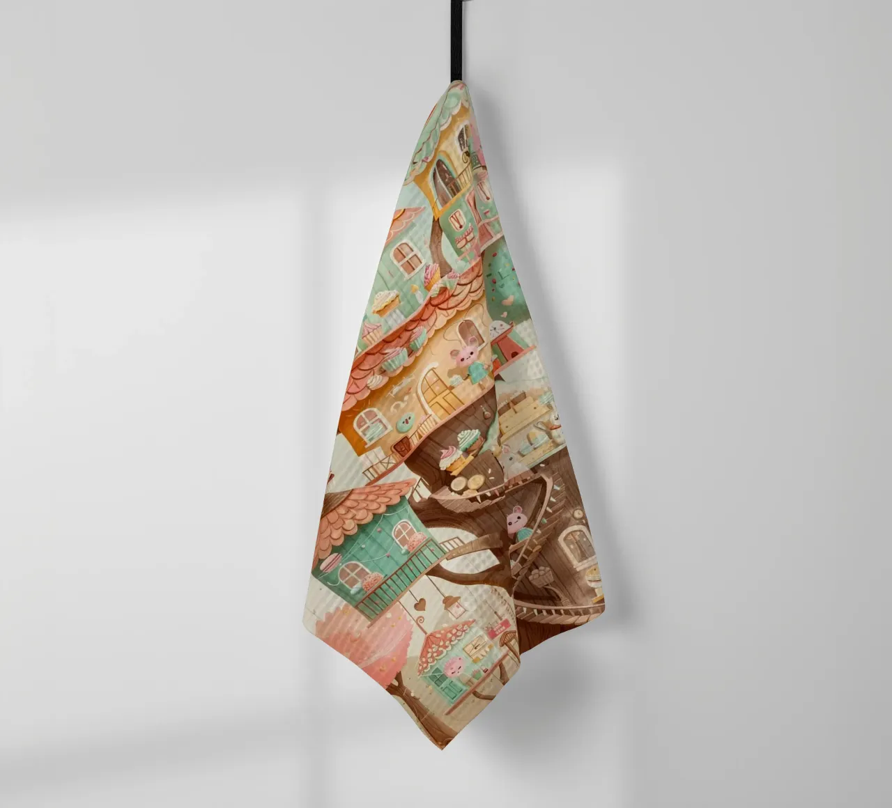 Whimsical Treehouse Bakery torchon de wonderfolk