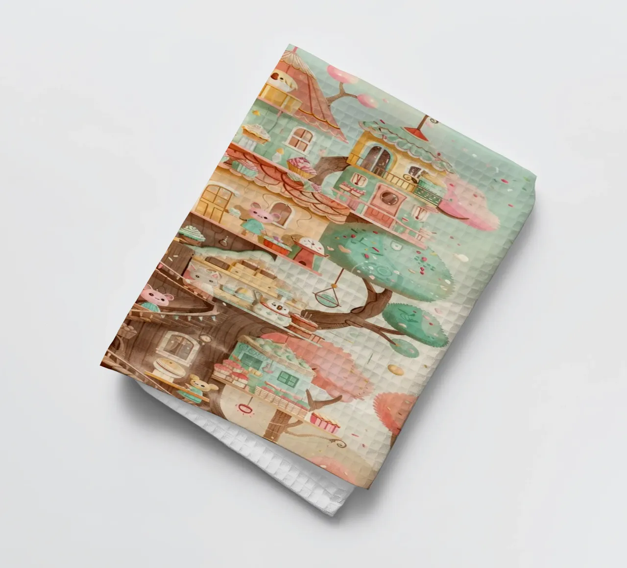 Whimsical Treehouse Bakery torchon de wonderfolk