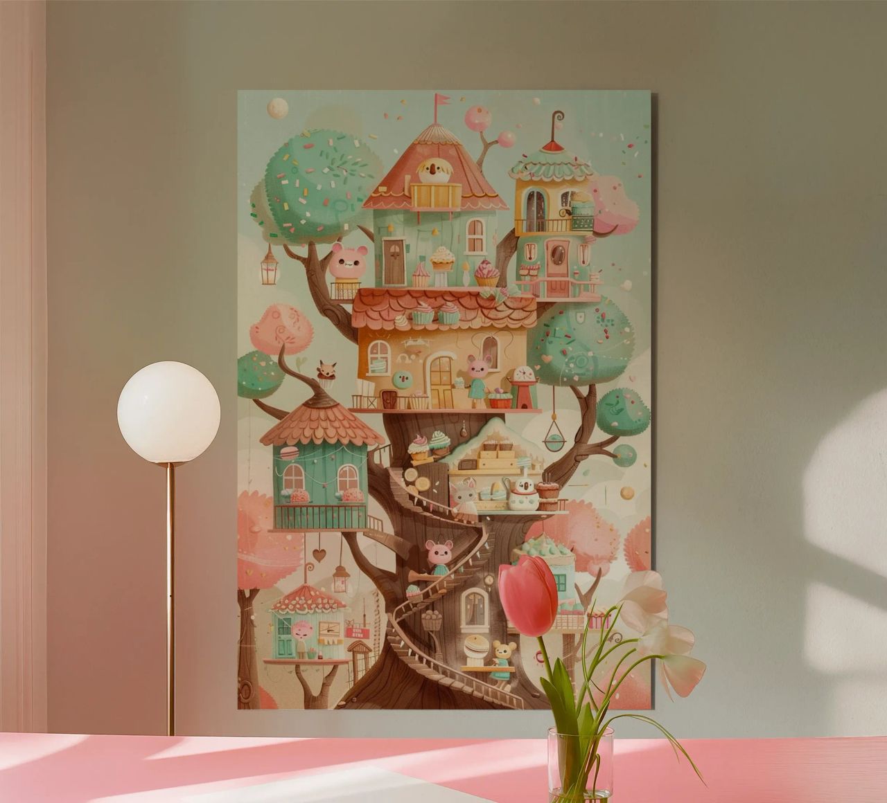 Whimsical Treehouse Bakery alluminio dibond da wonderfolk