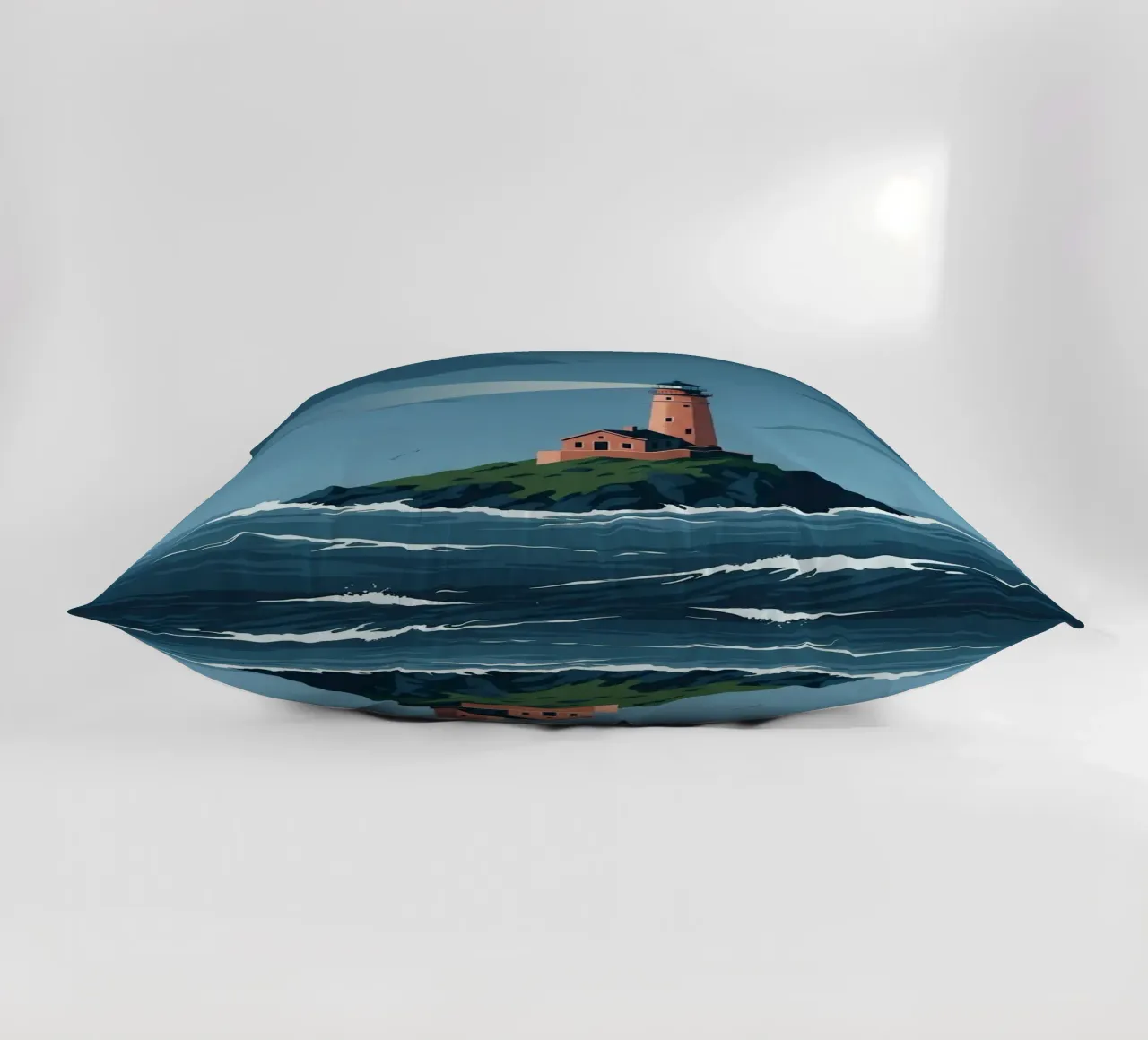 Faro nella tempesta cuscino da ZEN VACATION