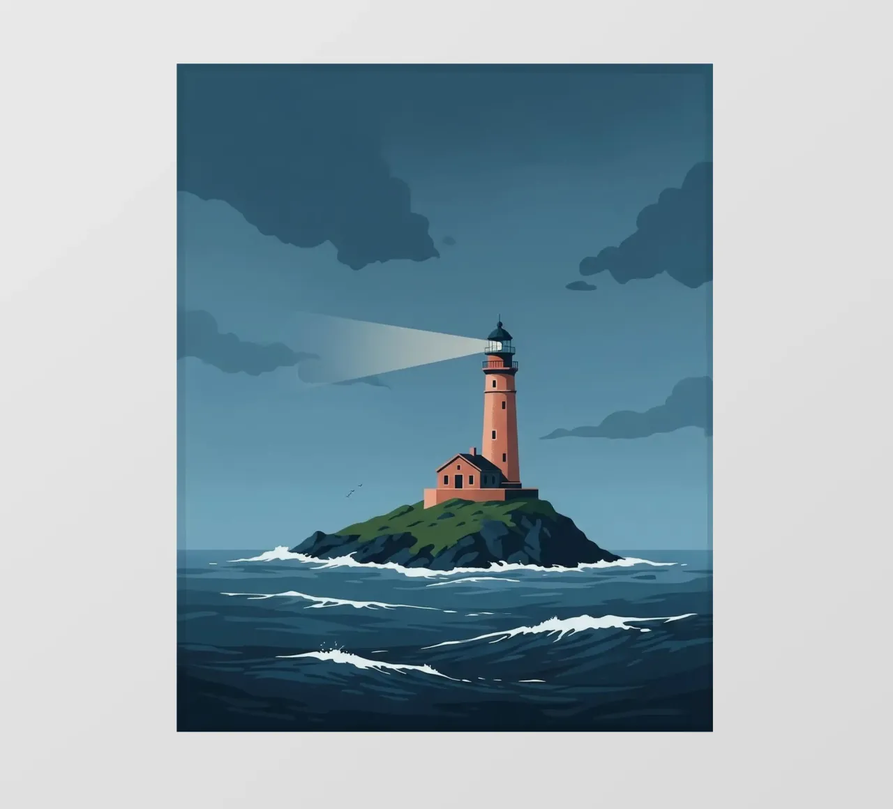 Faro nella tempesta telo in pvc da ZEN VACATION