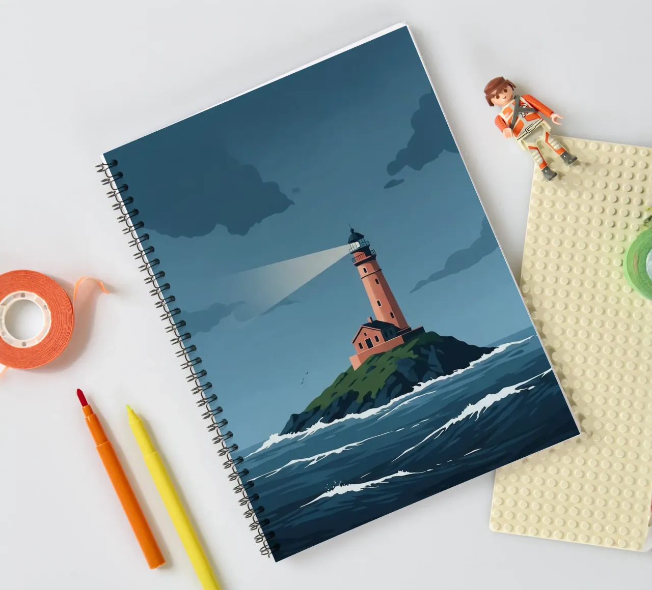 Beacon in the Tempest spiral notebook by ZEN VACATION