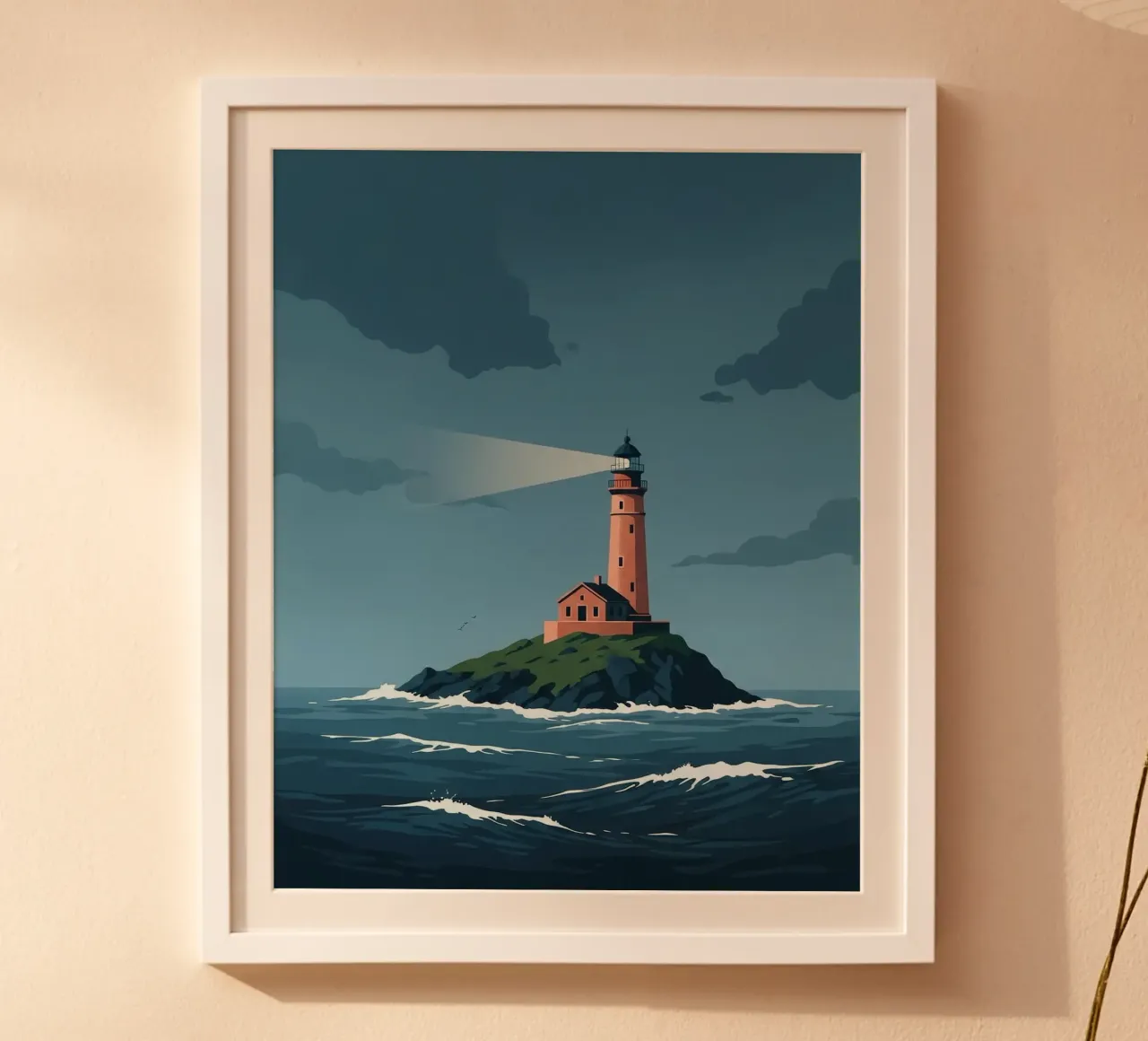 Faro nella tempesta poster da ZEN VACATION