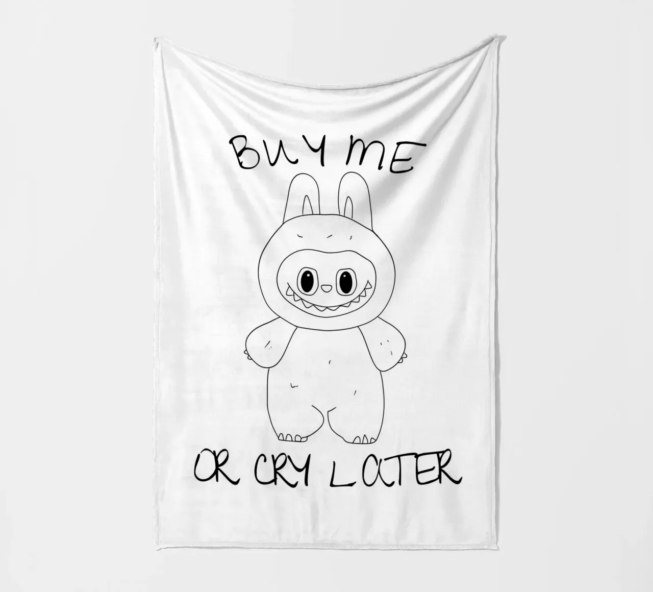 COMPRAMI O PIANGI DOPO coperta in pile da ArtDesign by KBK