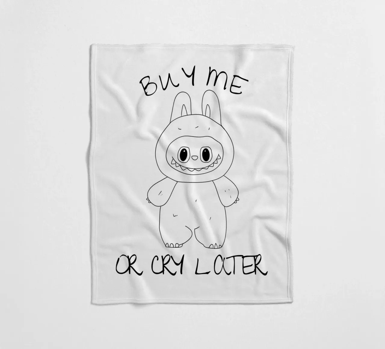 COMPRAMI O PIANGI DOPO coperta in pile da ArtDesign by KBK