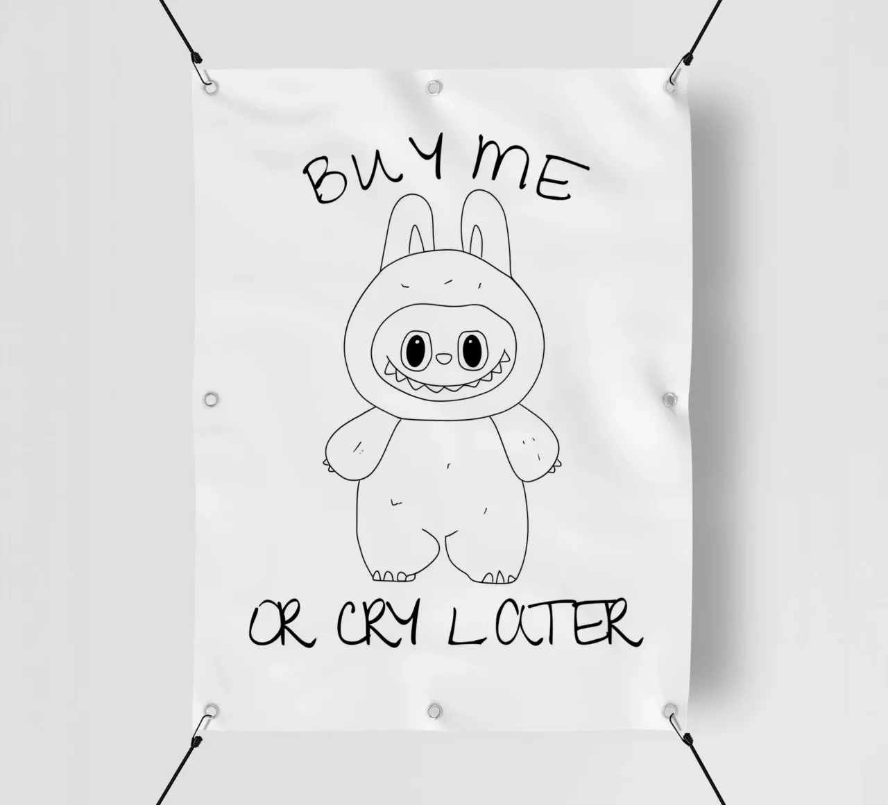 COMPRAMI O PIANGI DOPO telo in pvc da ArtDesign by KBK