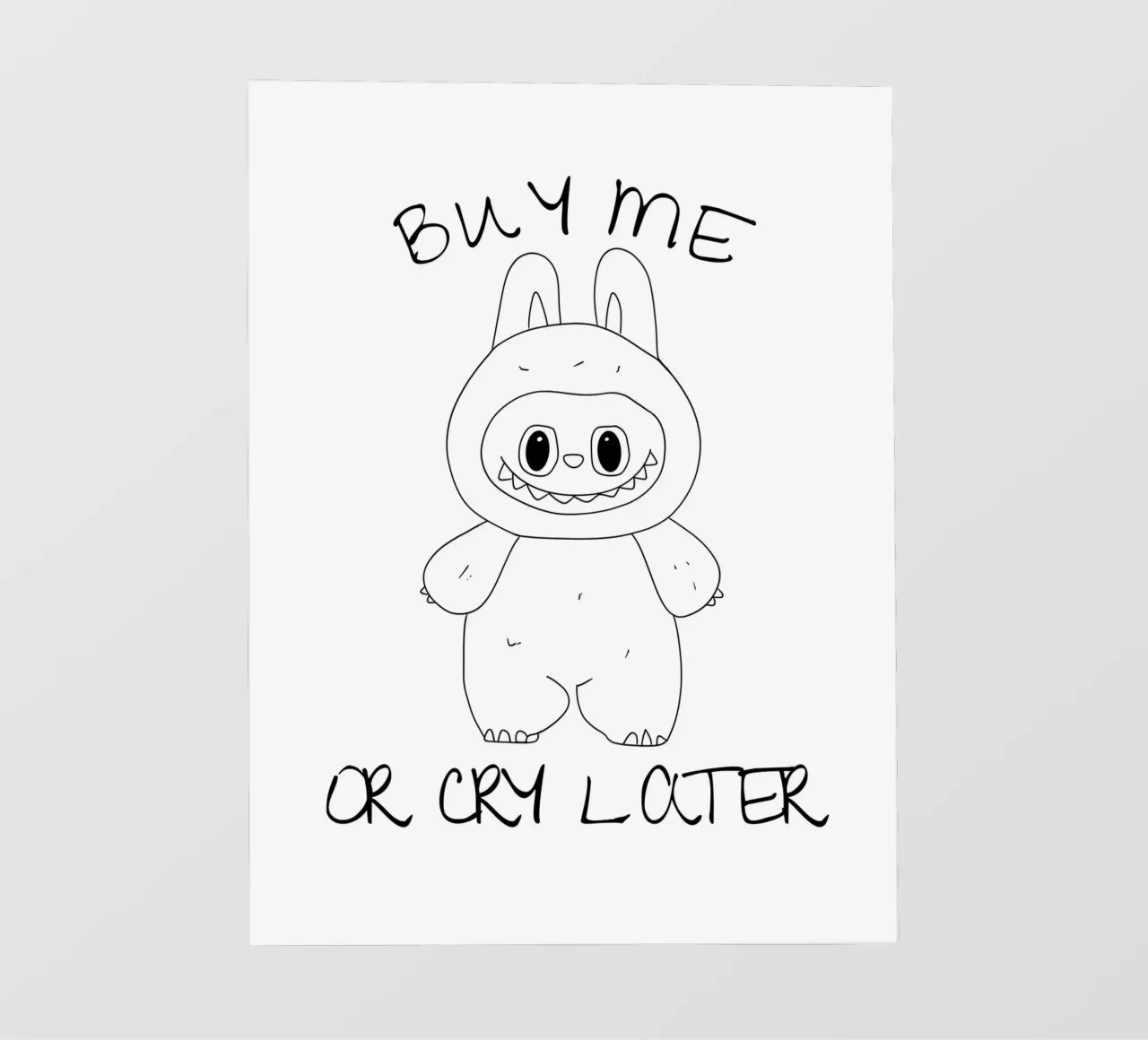 COMPRAMI O PIANGI DOPO telo in pvc da ArtDesign by KBK