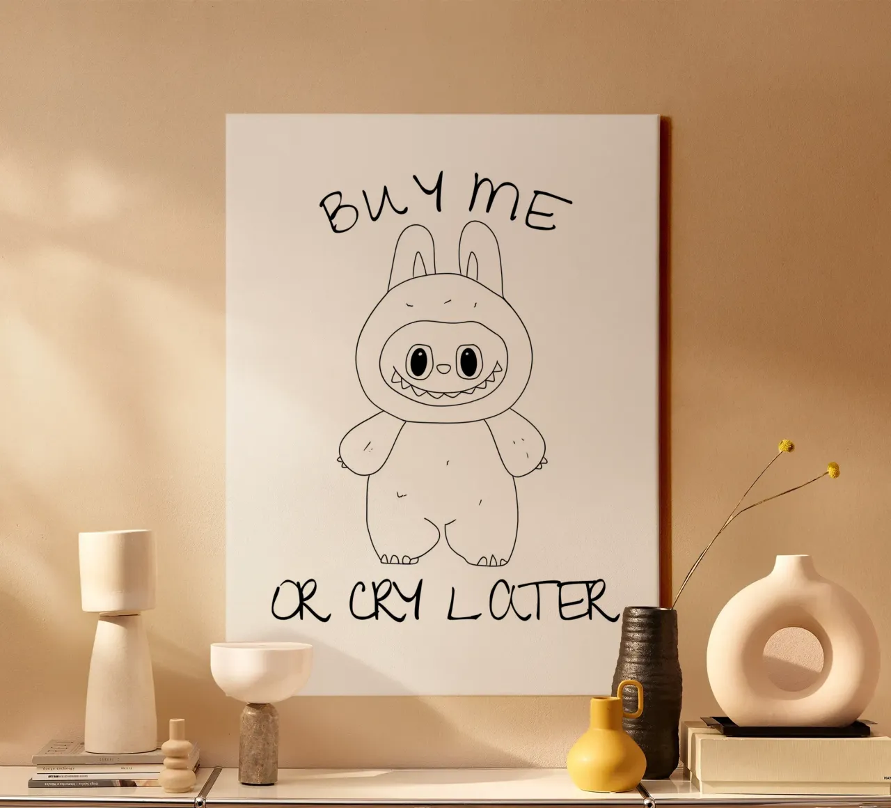 COMPRAMI O PIANGI DOPO tela da ArtDesign by KBK