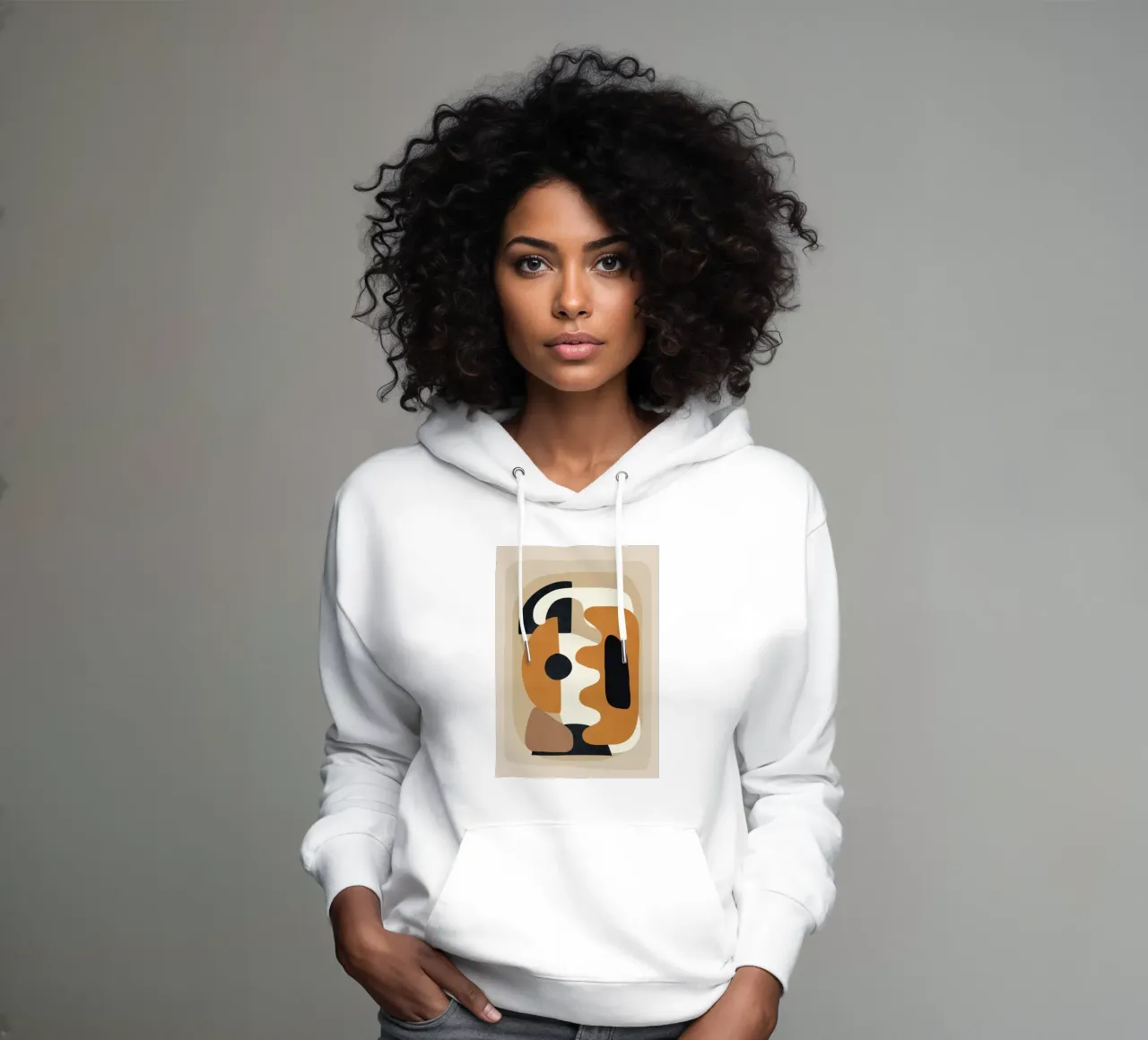 Minimal Abstract Shape Art 4 Hoodie von Flow Line