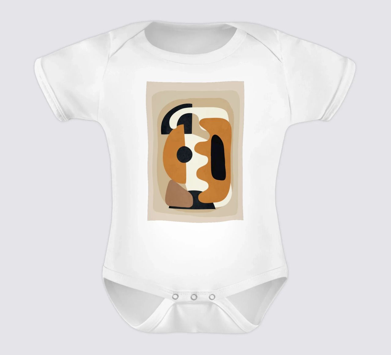 Minimal Abstract Shape Art 4 body neonato maniche corte da Flow Line
