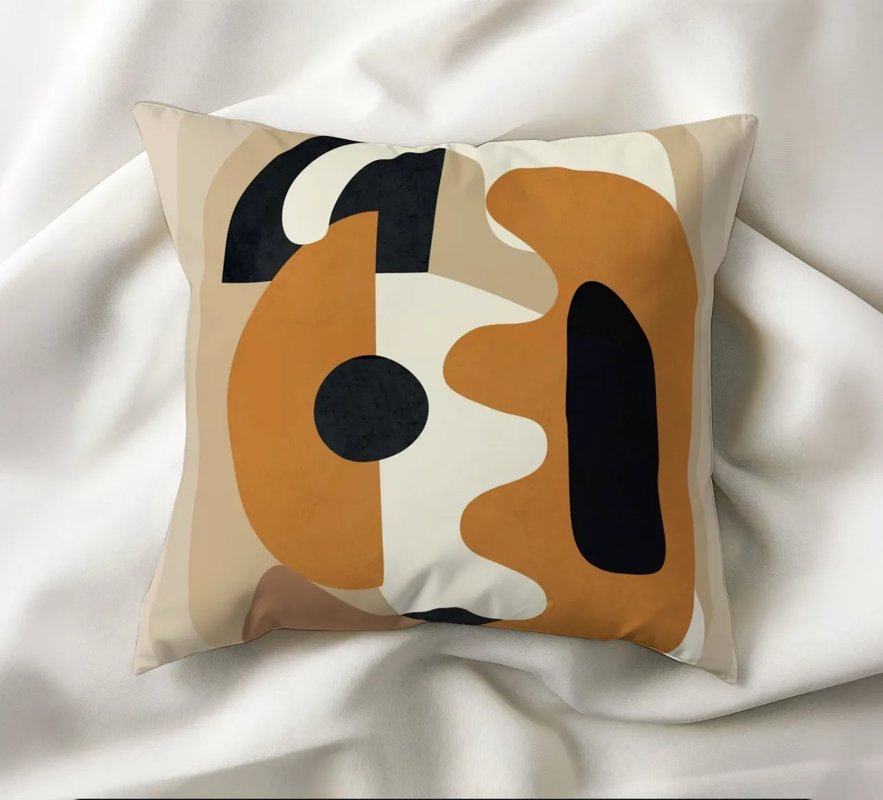 Minimal Abstract Shape Art 4 cuscino da Flow Line