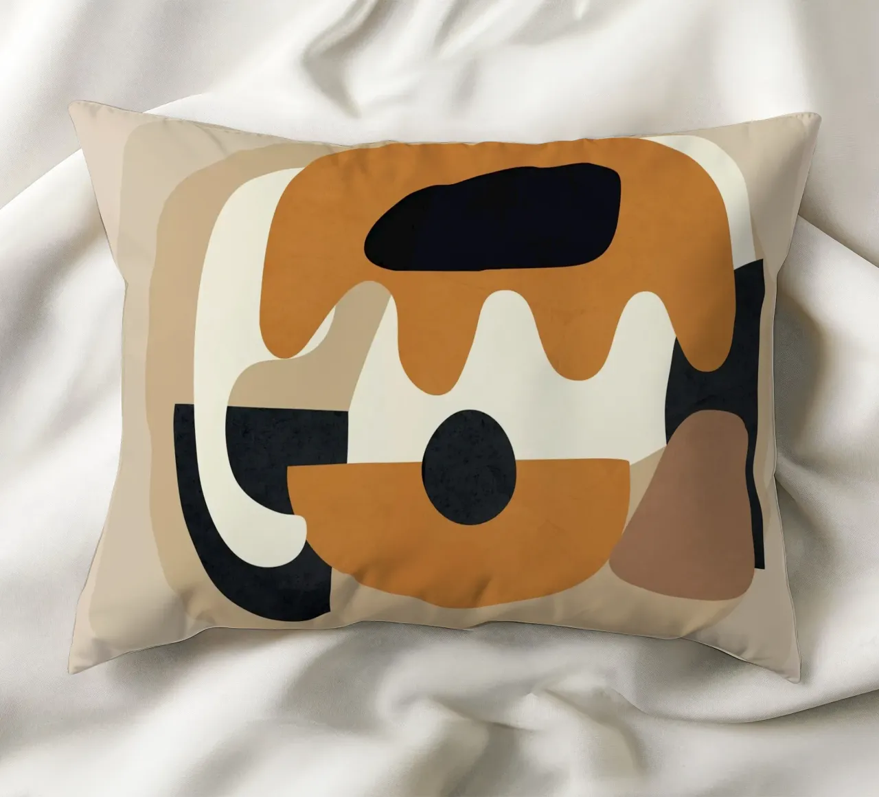 Minimal Abstract Shape Art 4 cuscino da Flow Line