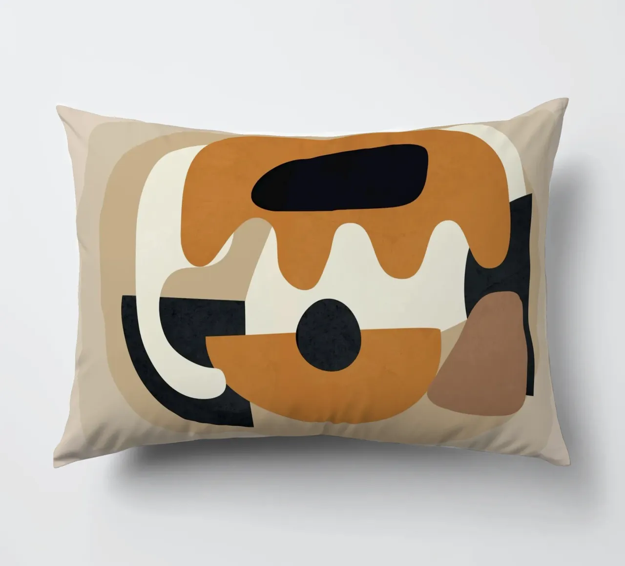 Minimal Abstract Shape Art 4 cuscino da Flow Line