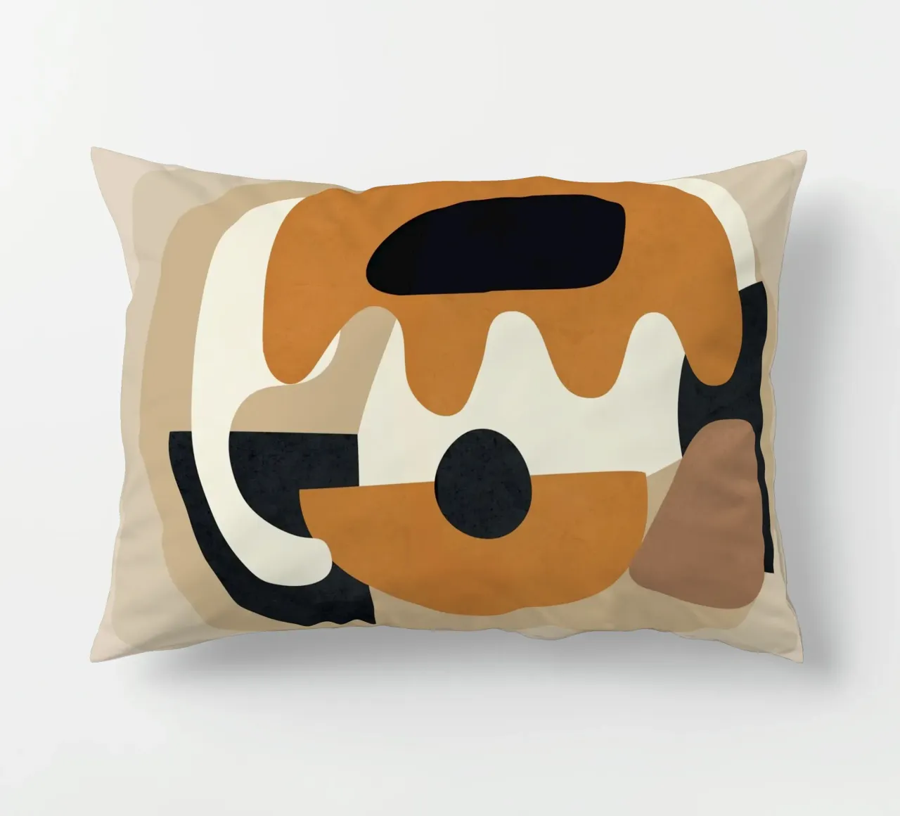 Minimal Abstract Shape Art 4 cuscino da Flow Line