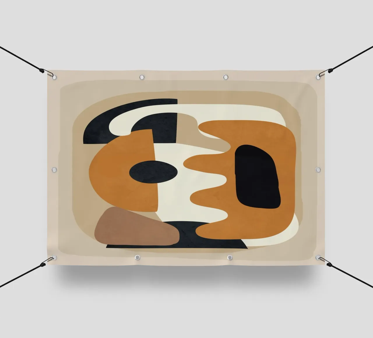 Minimal Abstract Shape Art 4 telo in pvc da Flow Line