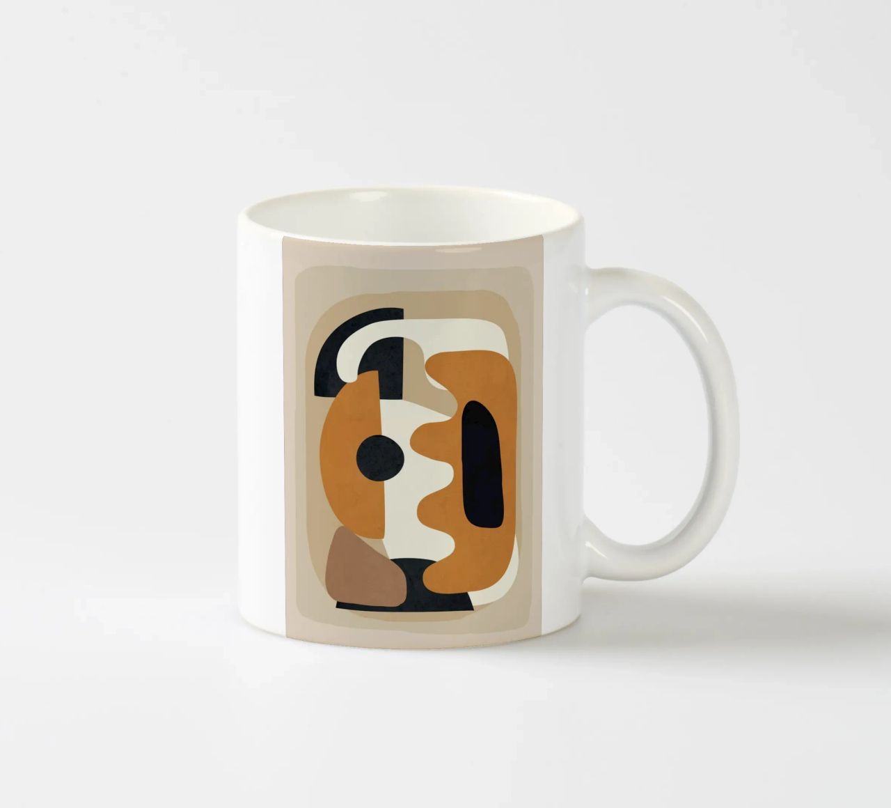 Minimal Abstract Shape Art 4 tazza in ceramica da Flow Line