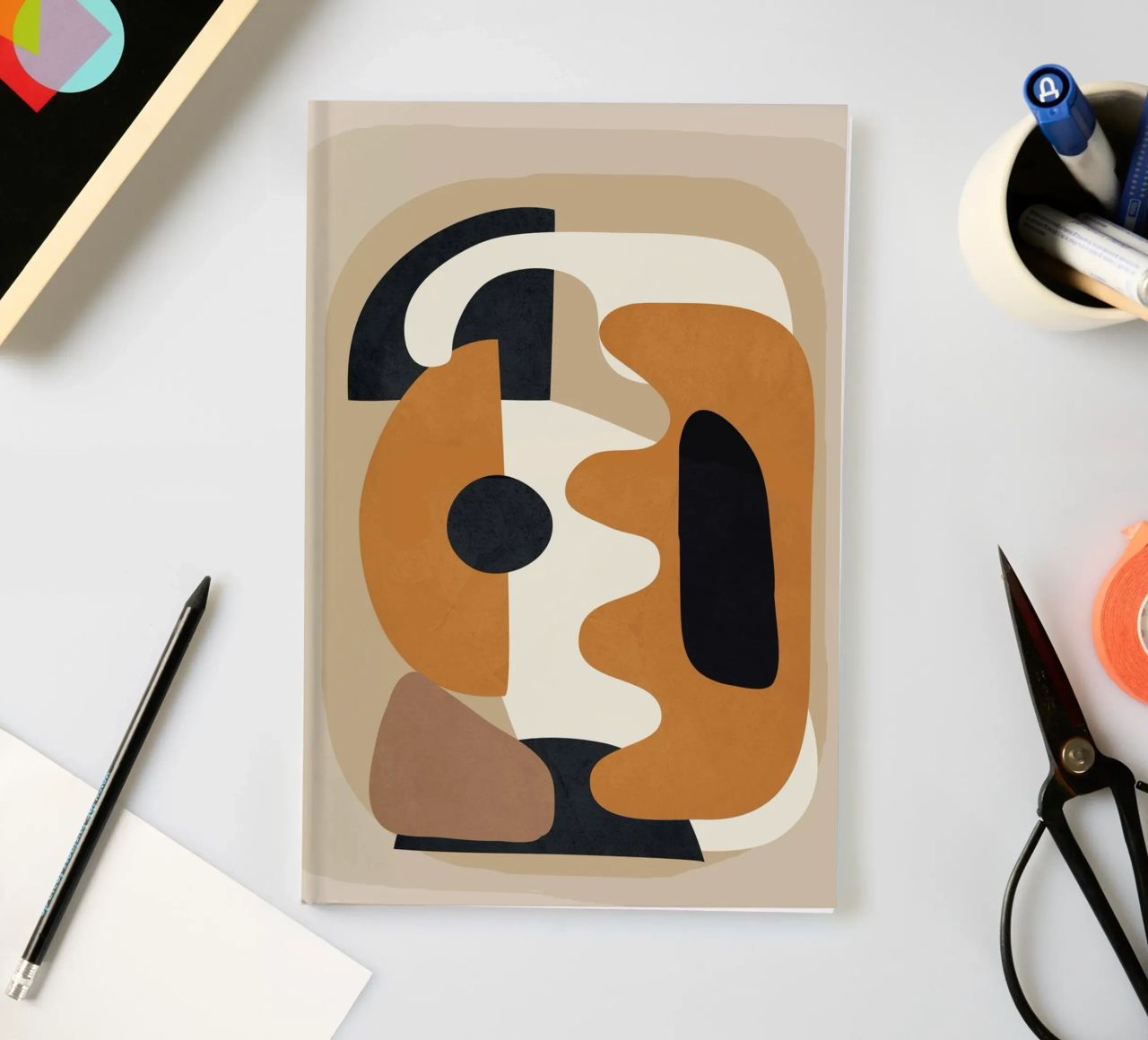 Minimal Abstract Shape Art 4 diario da Flow Line