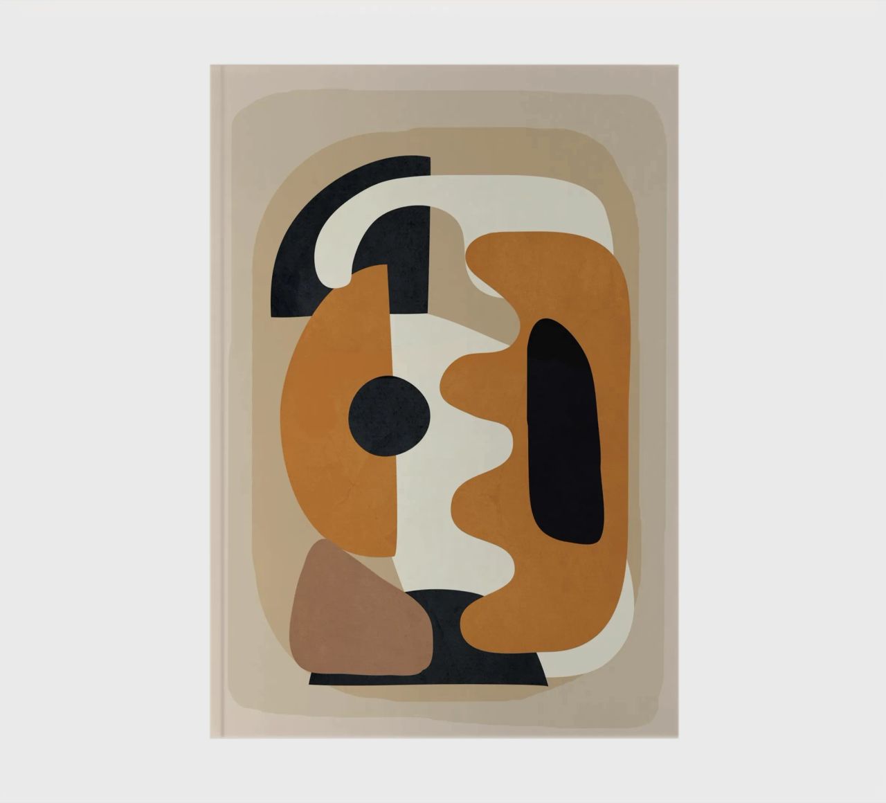 Minimal Abstract Shape Art 4 diario da Flow Line