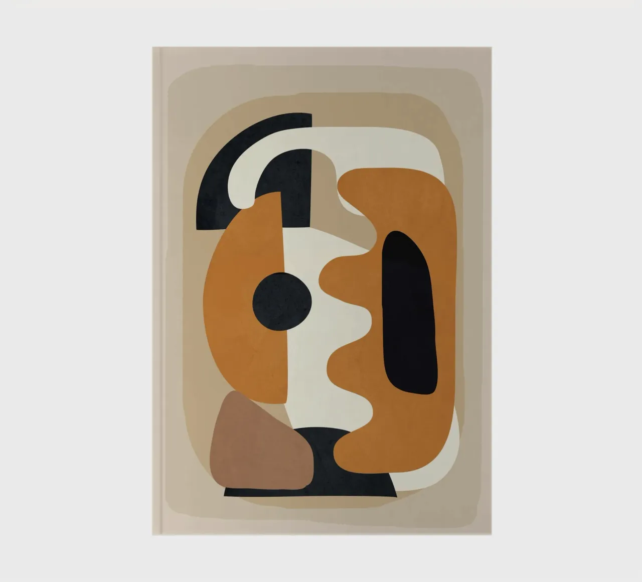 Minimal Abstract Shape Art 4 carnet de notes de Flow Line