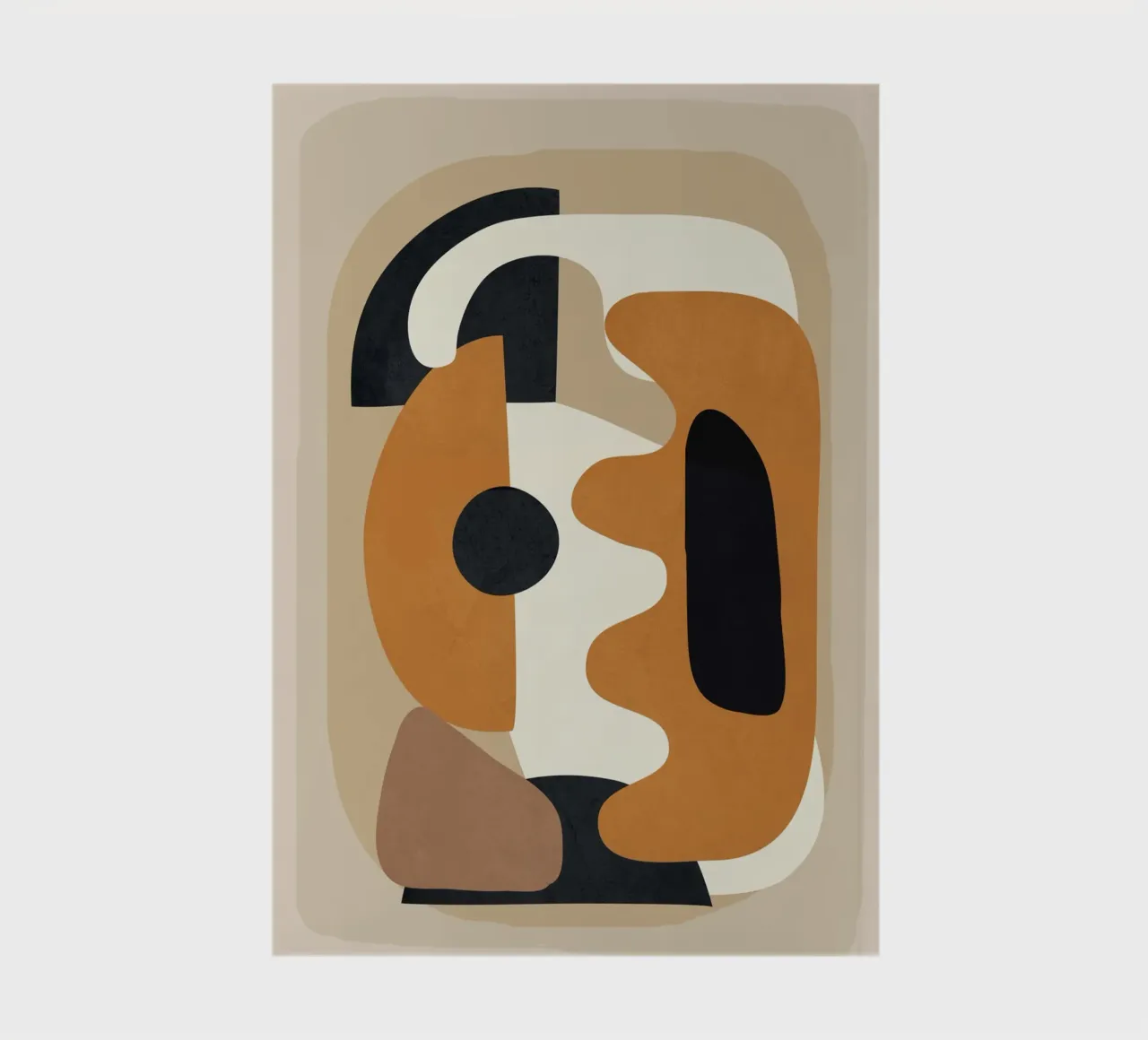 Minimal Abstract Shape Art 4 carnet de notes de Flow Line