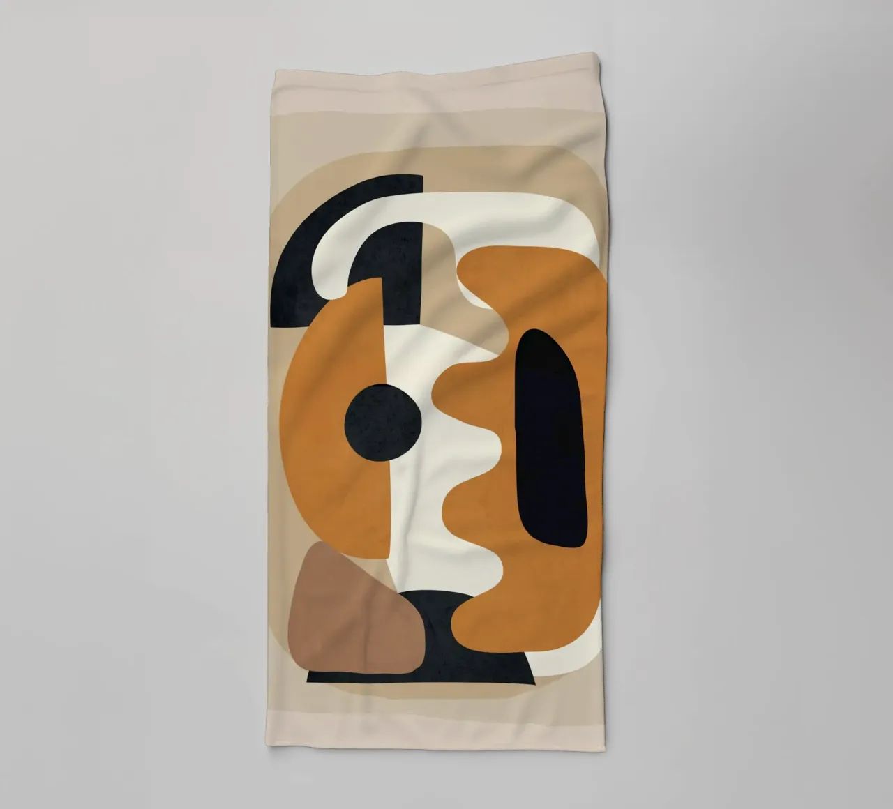 Minimal Abstract Shape Art 4 serviette de bain de Flow Line