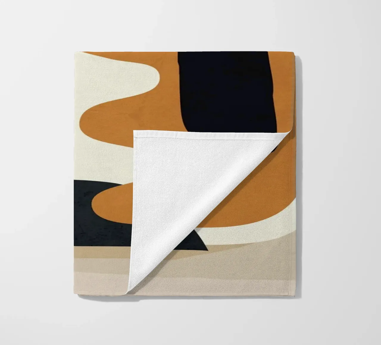 Minimal Abstract Shape Art 4 Strandtuch von Flow Line