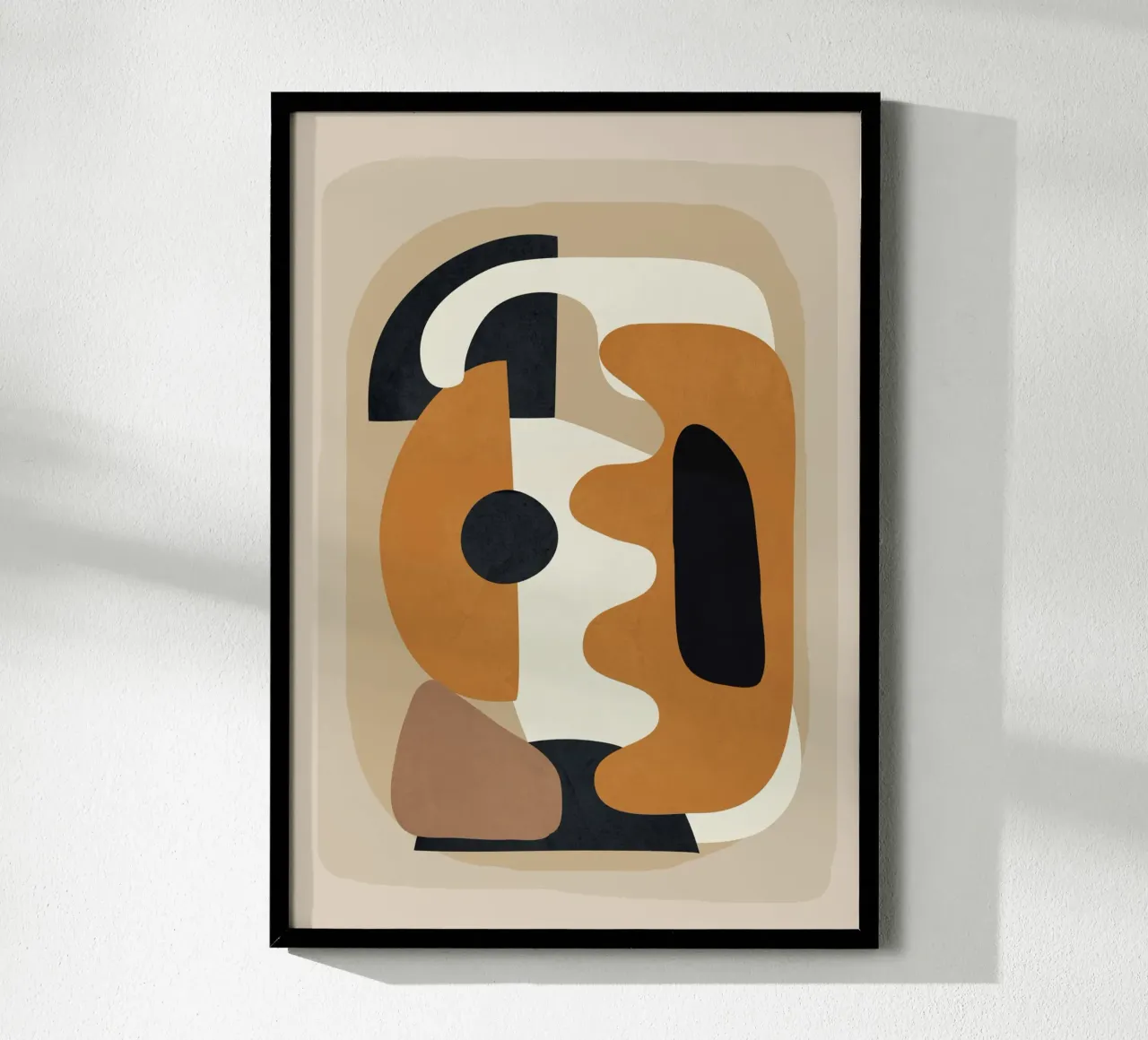 Minimal Abstract Shape Art 4 carta hahnemühle da Flow Line