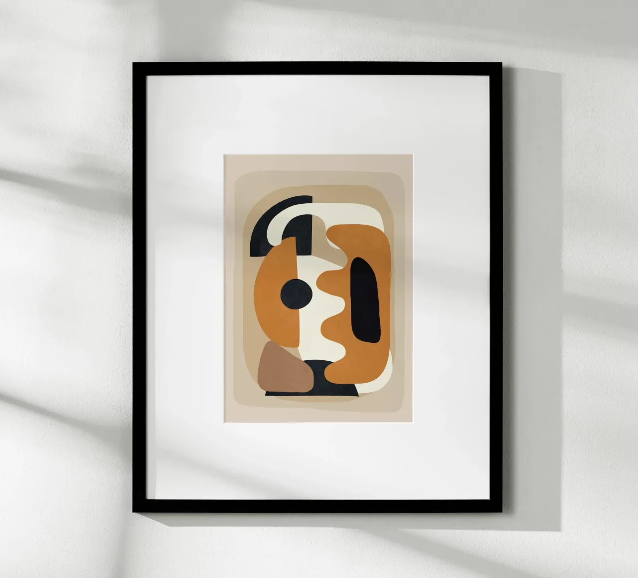 Minimal Abstract Shape Art 4 carta hahnemühle da Flow Line