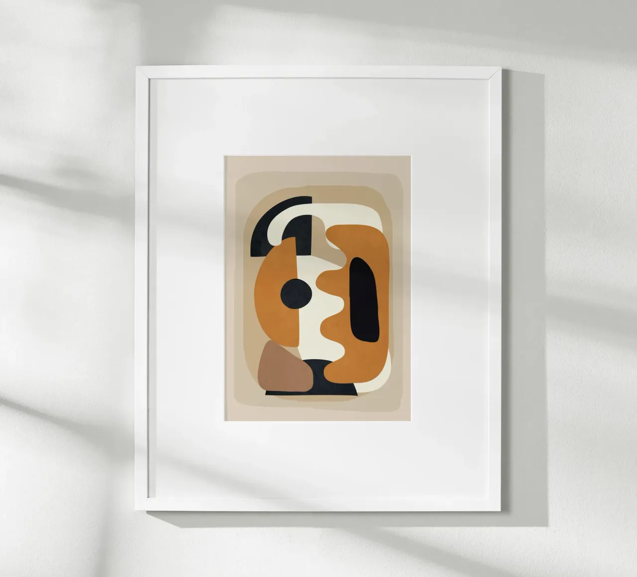 Minimal Abstract Shape Art 4 carta hahnemühle da Flow Line