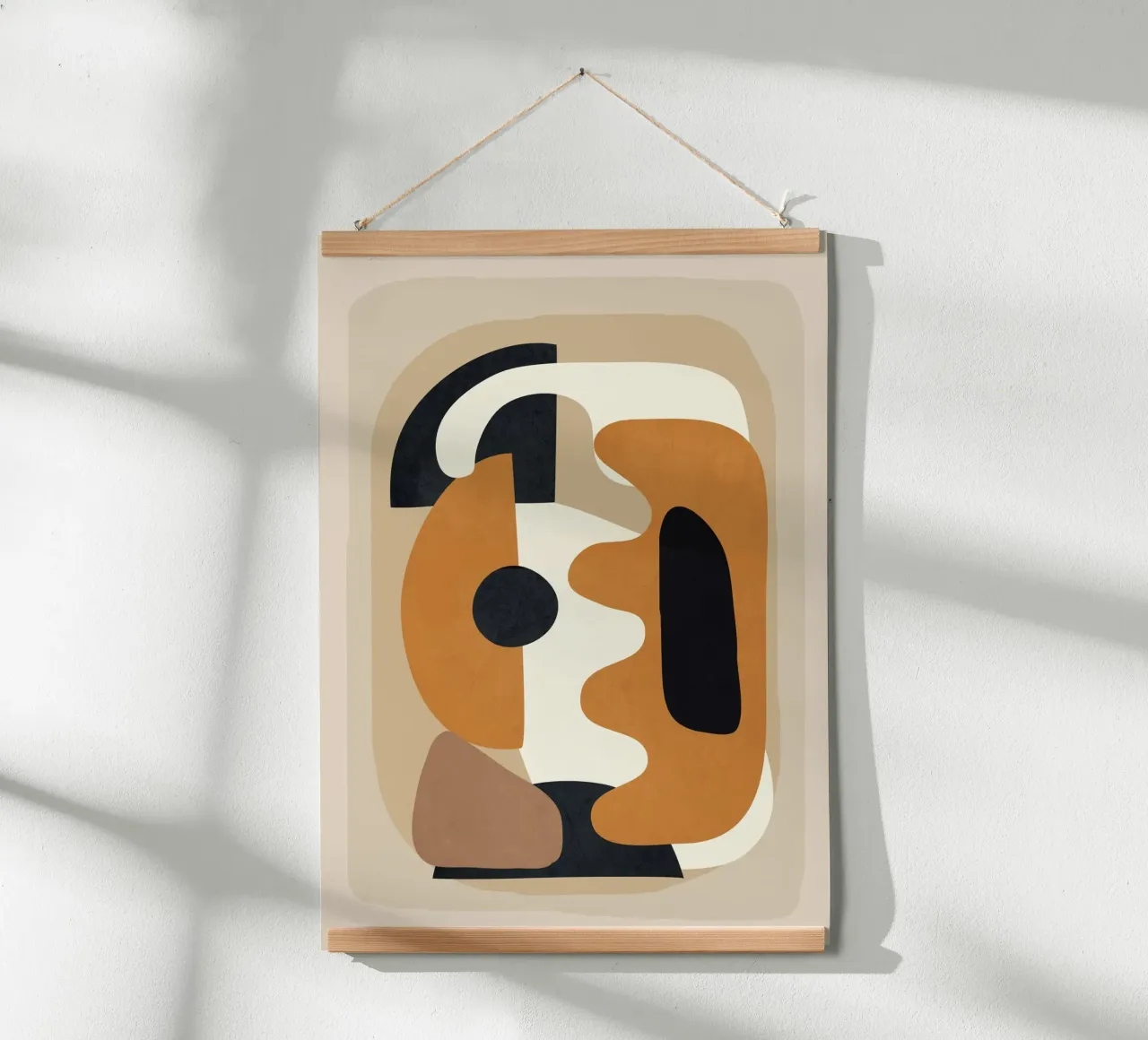 Minimal Abstract Shape Art 4 carta hahnemühle da Flow Line