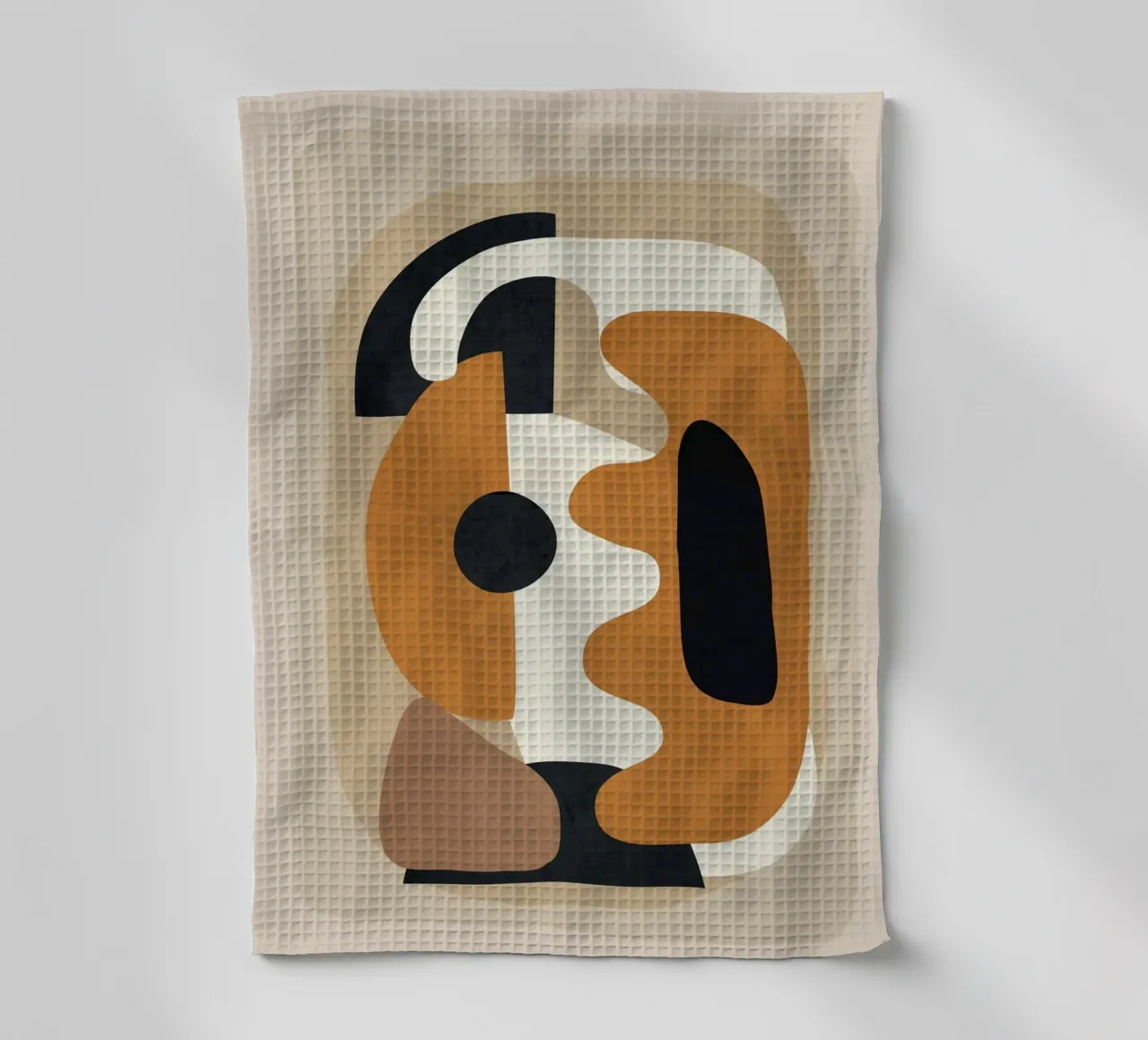 Minimal Abstract Shape Art 4 torchon de Flow Line