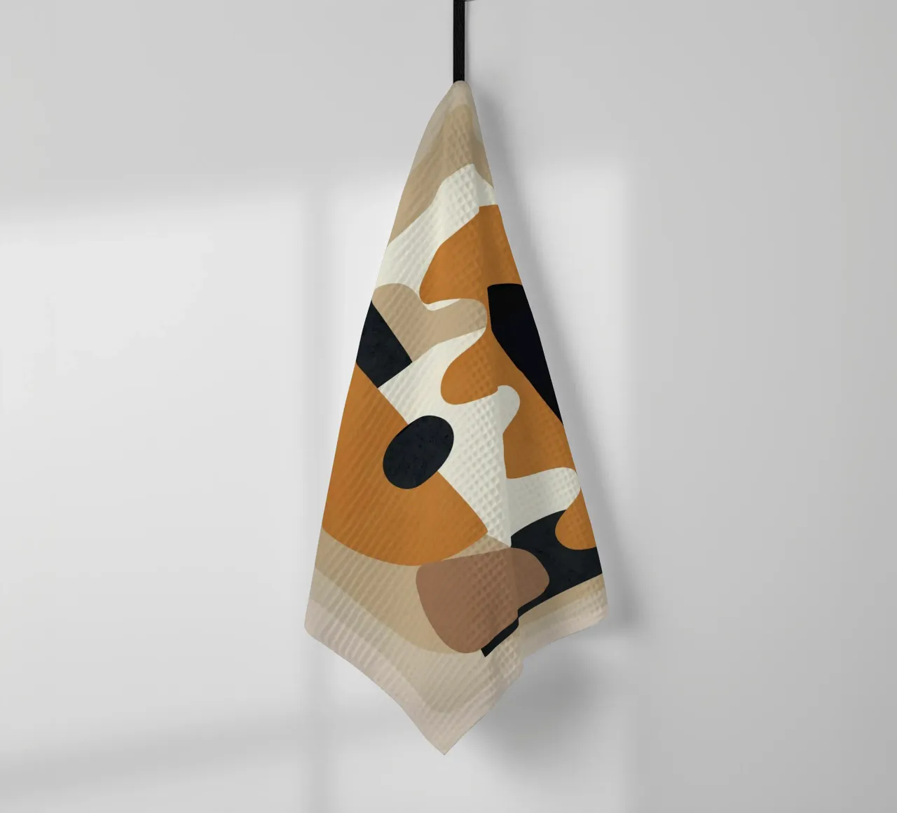 Minimal Abstract Shape Art 4 torchon de Flow Line