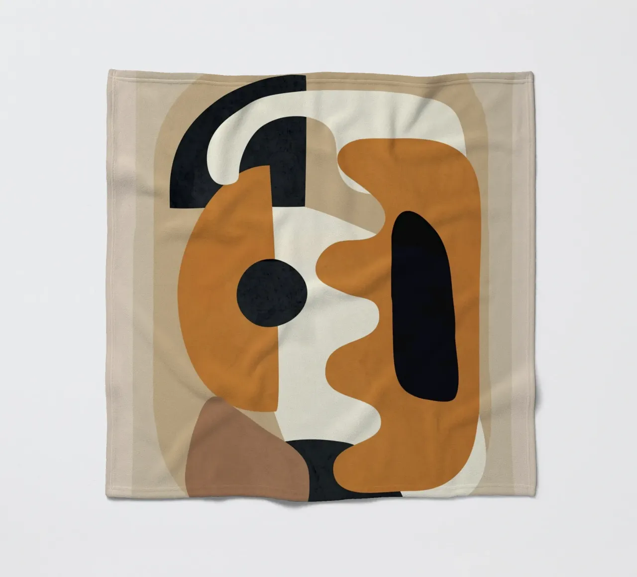 Minimal Abstract Shape Art 4 Fleecedecke von Flow Line