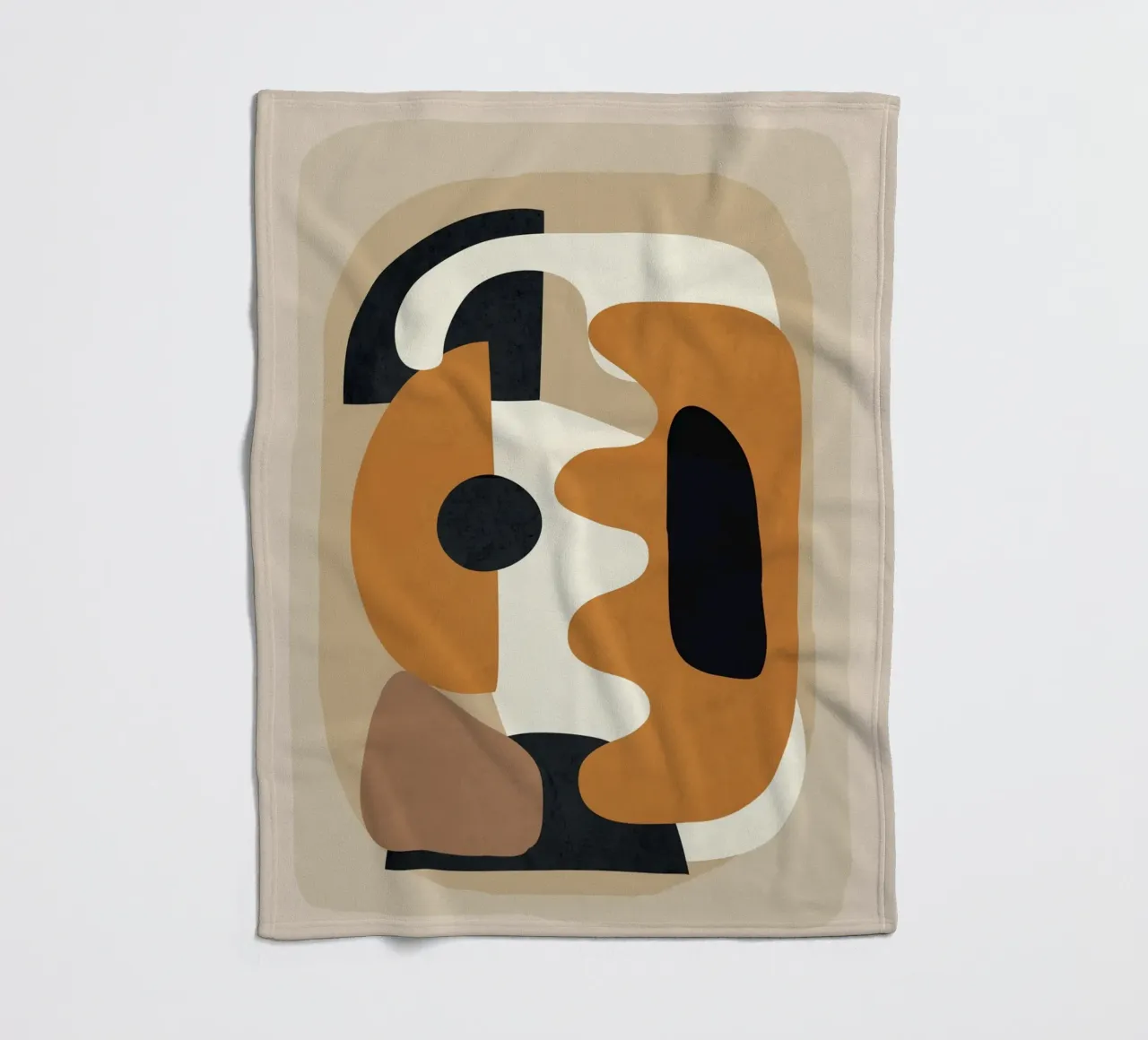 Minimal Abstract Shape Art 4 Fleecedecke von Flow Line