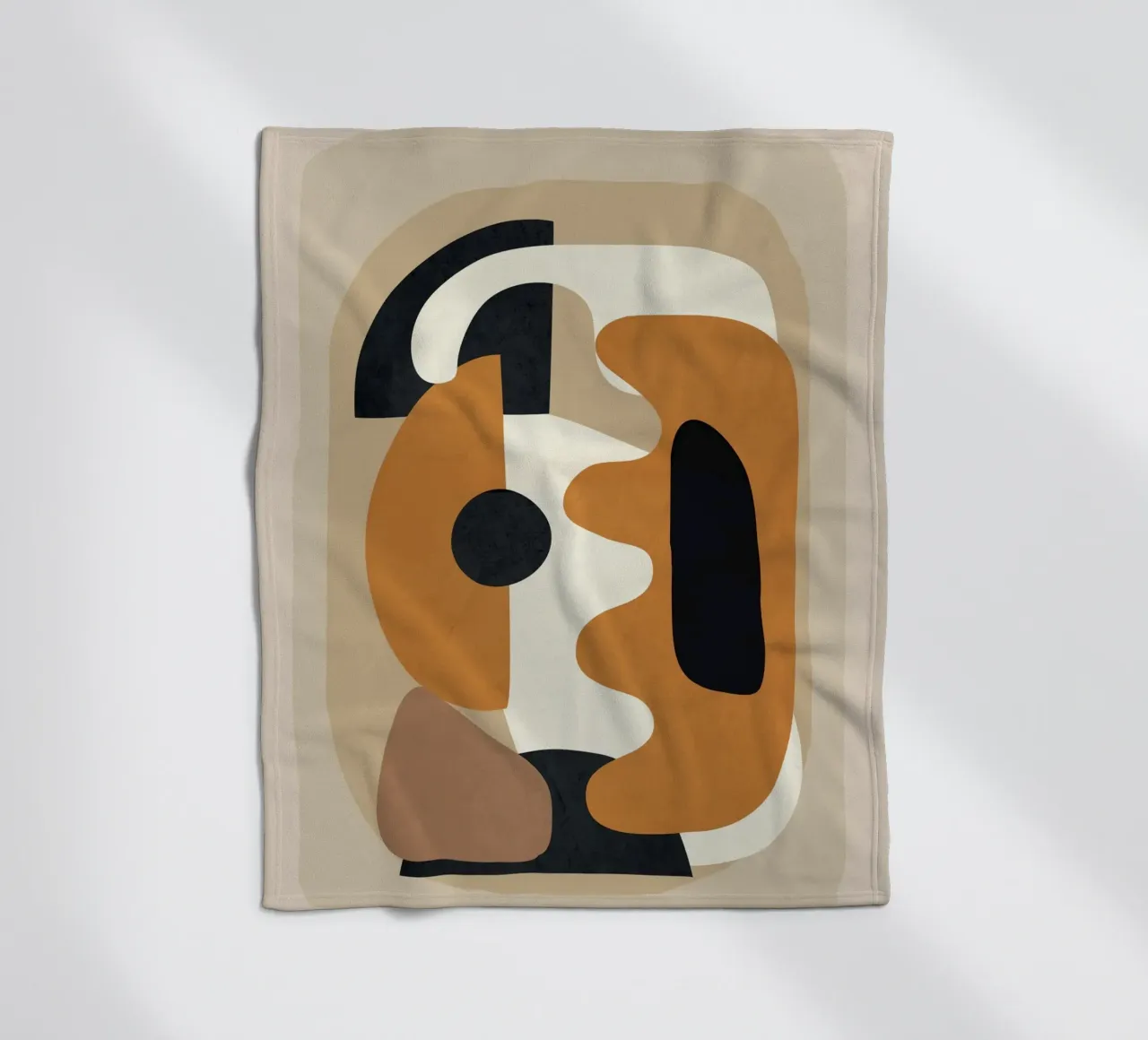 Minimal Abstract Shape Art 4 Fleecedecke von Flow Line