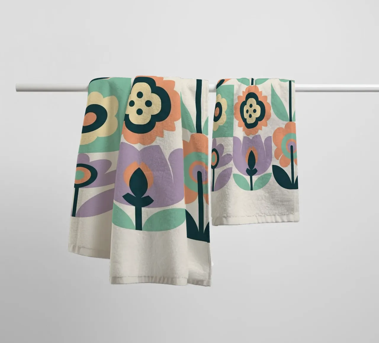Floral bauhaus #055: Wallflower Quilt serviette de bain de Zen Design