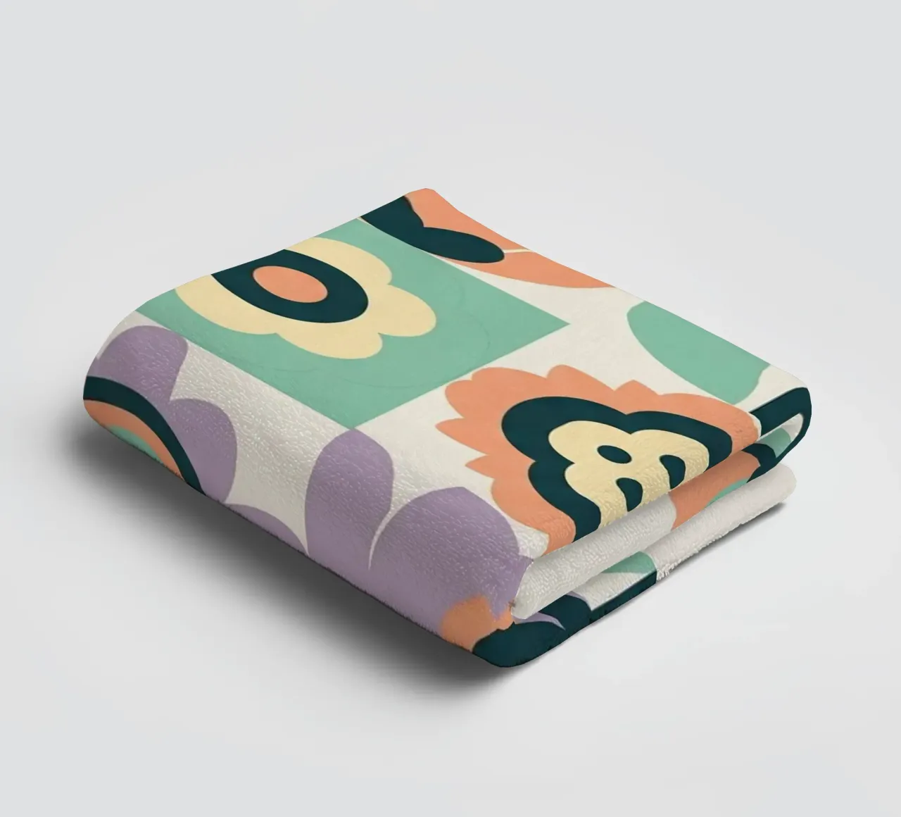Floral bauhaus #055: Wallflower Quilt serviette de bain de Zen Design
