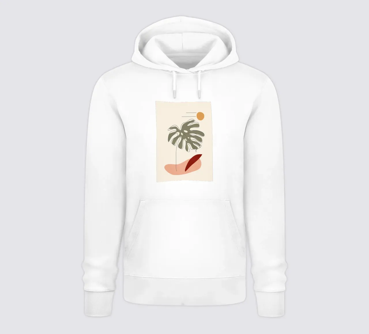 Minimal Line Monstera Hoodie von Flow Line