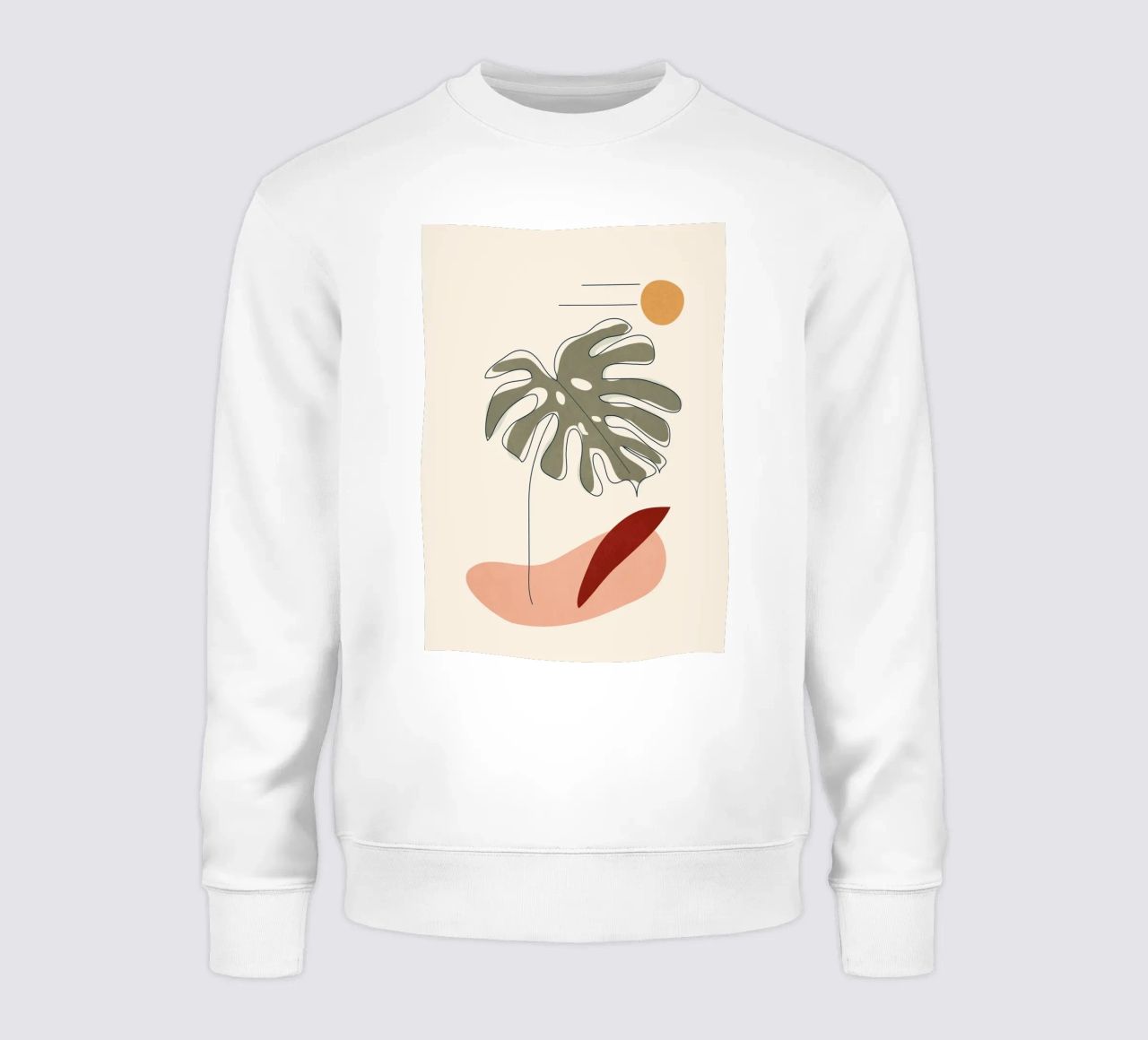 Minimal Line Monstera felpa da Flow Line