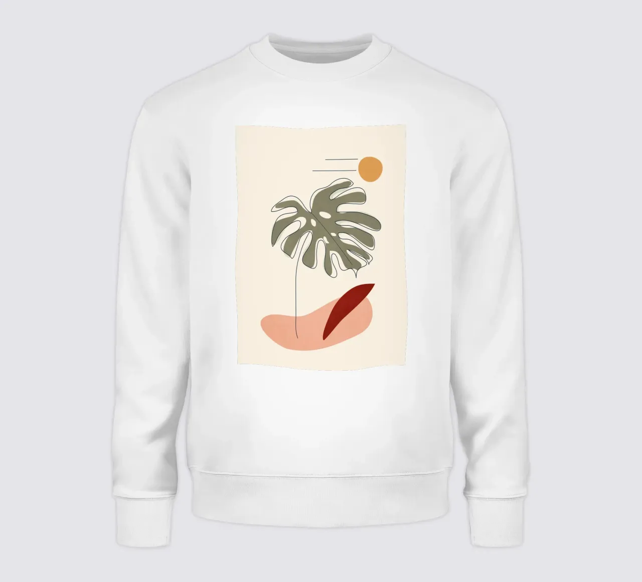 Minimal Line Monstera felpa da Flow Line