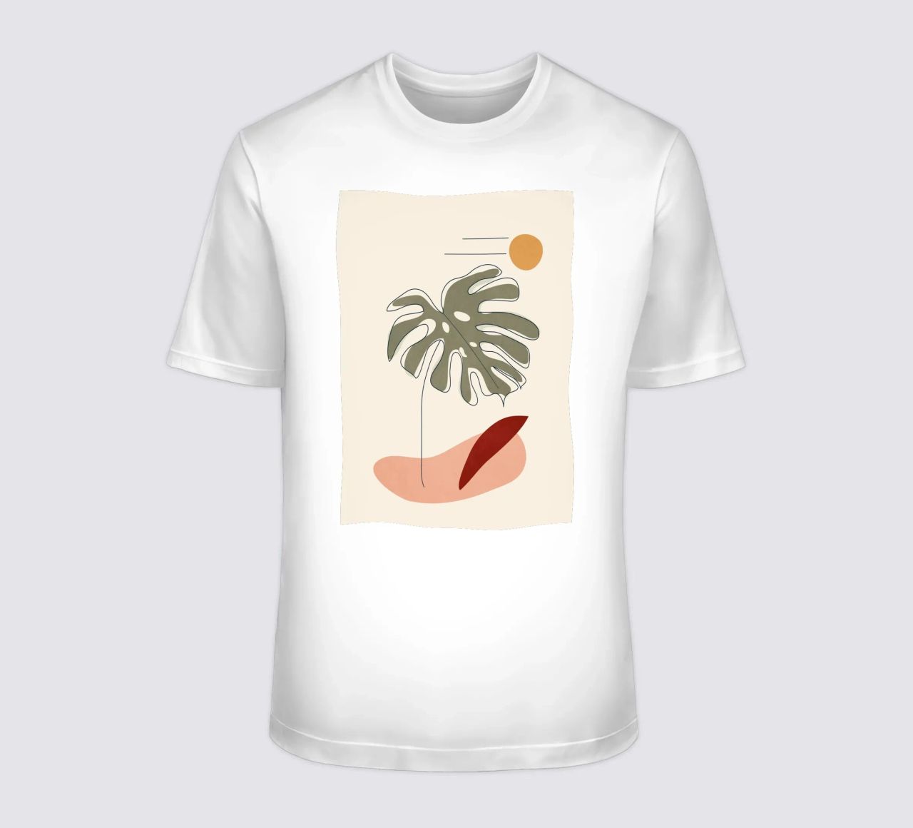 Minimal Line Monstera t-shirt da Flow Line