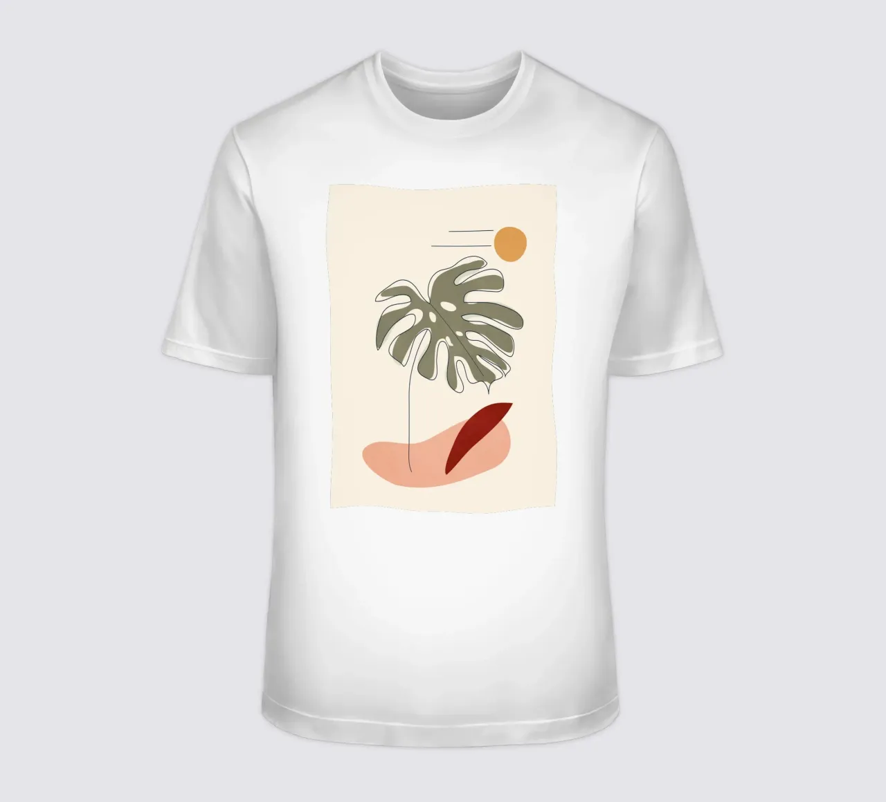 Minimal Line Monstera t-shirt da Flow Line