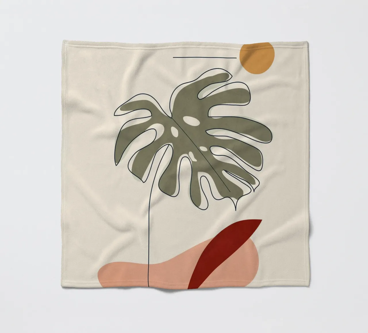 Minimal Line Monstera coperta in pile da Flow Line