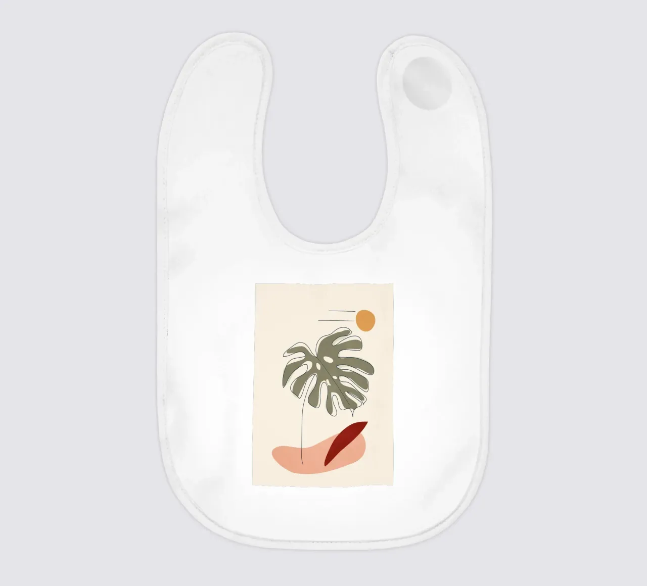 Minimal Line Monstera Babylätzchen von Flow Line