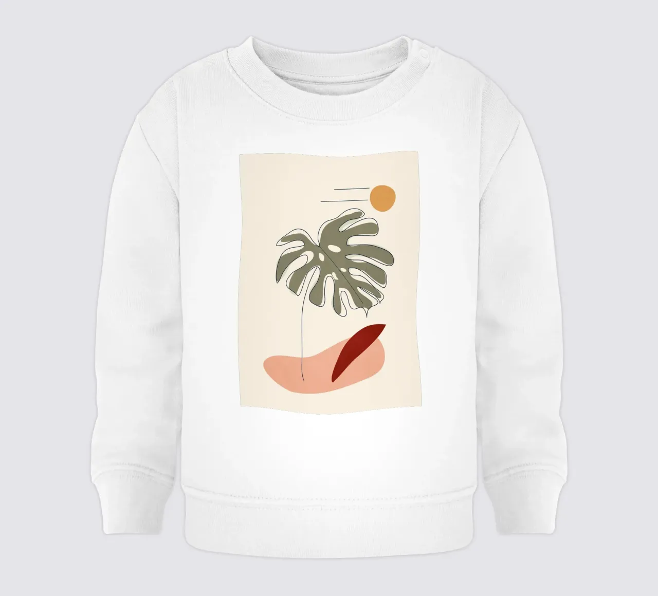 Minimal Line Monstera sweat pour bébé de Flow Line