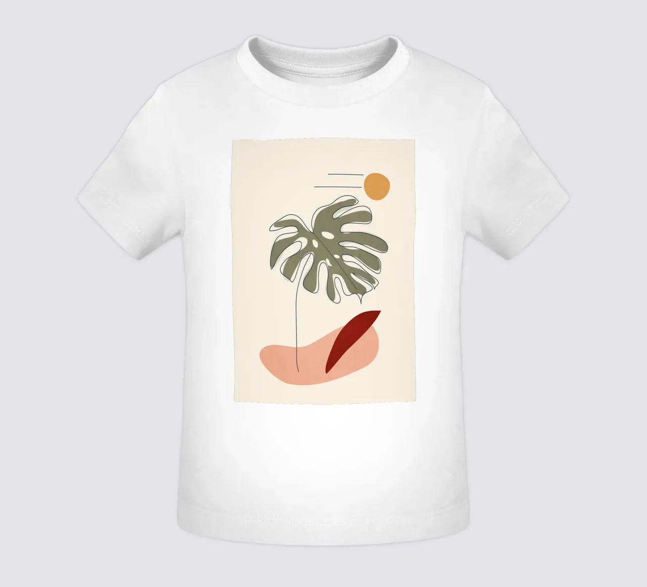 Minimal Line Monstera camiseta de bebé de Flow Line