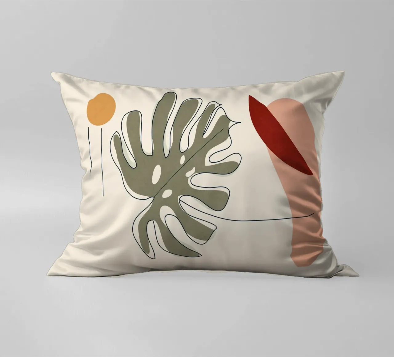 Minimal Line Monstera cuscino da Flow Line