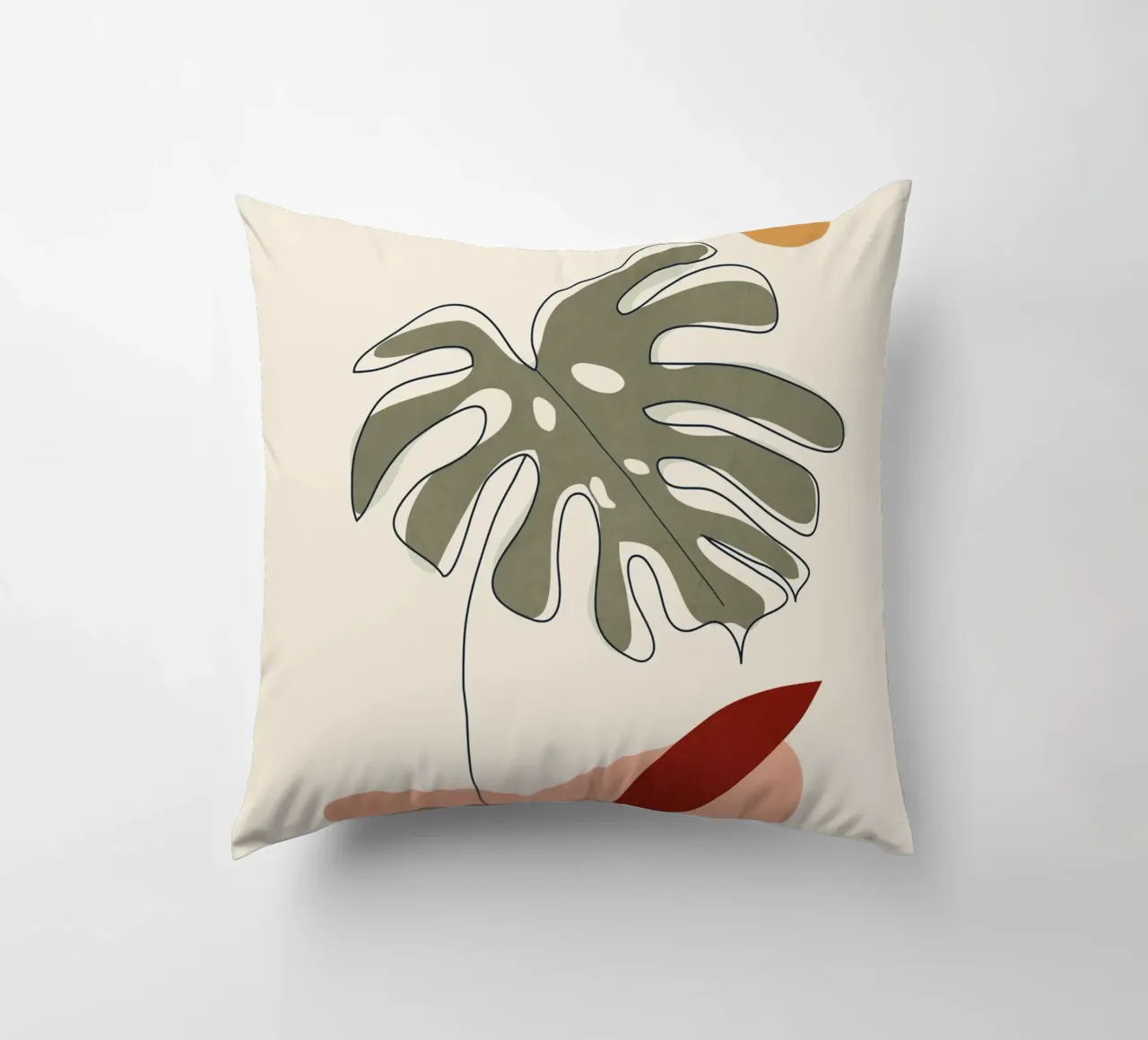 Minimal Line Monstera cuscino da Flow Line