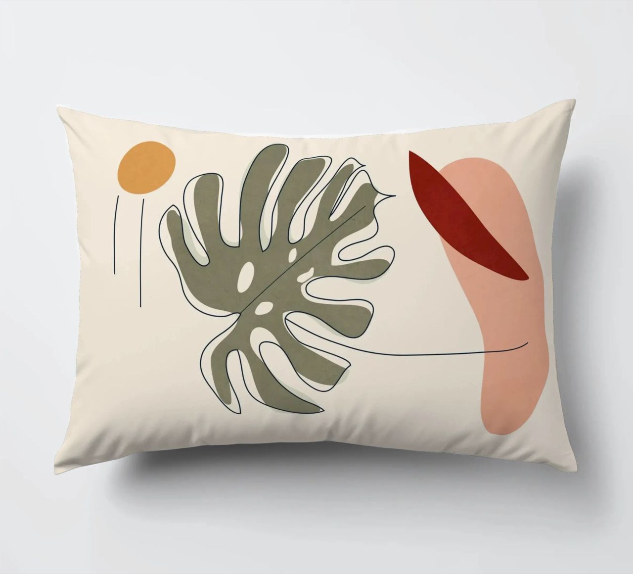 Minimal Line Monstera cuscino da Flow Line